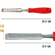 Cer-Pa Norm Plastik Saplı Düz Iskarpela -  Ahşap Oyma Bıçağı - 18 mm - 25.5 Cm.