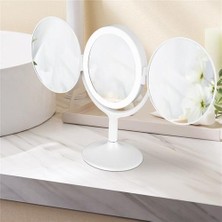 Haitn Taşınabilir Makyaj Aynası LED Kozmetik Aynalar Masaüstü Trifold Ayna Vanity Ayna Dokunmatik Kontrolü Sanatçılar Için Kademesiz Karartma | Banyo Aynaları (Yurt Dışından)