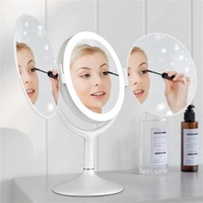 Haitn Taşınabilir Makyaj Aynası LED Kozmetik Aynalar Masaüstü Trifold Ayna Vanity Ayna Dokunmatik Kontrolü Sanatçılar Için Kademesiz Karartma | Banyo Aynaları (Yurt Dışından)