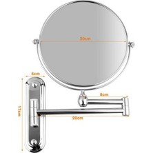 Haitn Büyüteç Duvara Monte Yuvarlak Ayna Vanity Makyaj Tıraş Katlanır Banyo Makyaj Aynası Ücretsiz Punch Duvara Monte | Banyo Aynaları (Yurt Dışından)