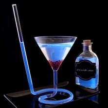 Haitn Yaratıcı Vida Spiral Saman Molekülü Kokteyl Cam Bar Parti Kadehi Martini Champagne Coupes Vaso Şarap Kadehleri Charms | Kokteyl Camı (Yurt Dışından)