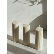 Sistaful Silindir Büyük Boy Dekoratif Kokulu Doğal Mum  % 100 Soya Wax