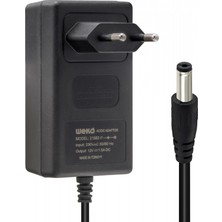 Weko 12 Volt - 1.5 Amper 5.5*2.5 Uçlu Yerli Üretim Plastik Kasa Priz Tipi Adaptör Adaptör Siyah
