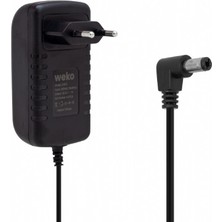 Weko 25.2 Volt - 1 Amper 5.5*2.5 Uçlu Priz Tipi Adaptör Adaptör Siyah