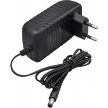 Weko 12.6 Volt - 1 Amper 5.5x2.5 Uçlu Yerli Üretim Kırmızı Yeşil Ledli Priz Tipi Şarj Adaptörü Adaptör Siyah