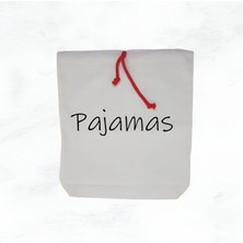 Moy Bag Moybag Pijama Baskılı Ham Bez Kese Pamuk  Çanta Bavul Düzenleyici Organizer Seyahat Kesesi