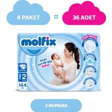 Molfix Bebek Bezi 2 Beden Mini Ultra Ekonomik Paket 144 Adet