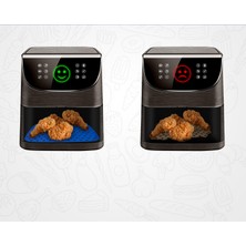 Cool Kitchen Airfryer Silikon Pişirme Matı - (2 Adet Siyah)