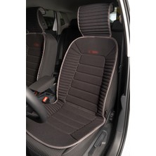 Fresh Start Chevrolet Aveo Lüks Oto Koltuk Minderi Ön 2'li Set Siyah Gri Bumerang Serisi