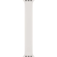 Minsun Watch 2 3 4 5 6 7 8 9 Se 42 44 45 49MM Uyumlu Solo Loop Silikon Kordon Beyaz Kayış Medium Beden