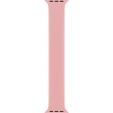 Minsun Watch 2 3 4 5 6 7 8 9 Se 38 40 41MM Uyumlu Solo Loop Silikon Kordon Pembe Medium Beden