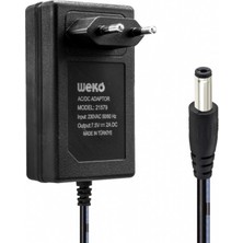 Weko 7.5 Volt - 2 Amper 5.5*2.5 Uçlu Yerli Üretim Priz Tipi Adaptör Adaptör Siyah