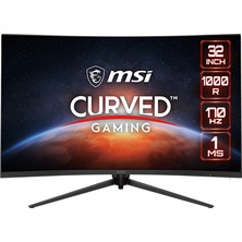 MSI 31.5" G321CQP E2 2560x1440 (WQHD) 16:9 CURVE 1000R VA 170HZ 1MS ADAPTIVE-SYNC GAMING MONITOR