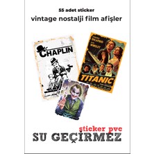 Mey Art 55 Adet Vıntage Nostalji Film Etiket Yüksek Kalite Sticker