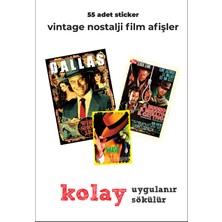 Mey Art 55 Adet Vıntage Nostalji Film Etiket Yüksek Kalite Sticker