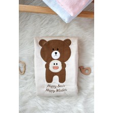 Miniropa Happy Bear Angora Welsoft Bebek Battaniyesi Bej Welsoft Kışlık Battaniye