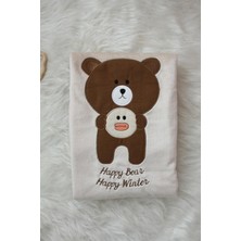 Miniropa Happy Bear Angora Welsoft Bebek Battaniyesi Bej Welsoft Kışlık Battaniye