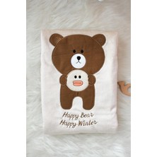 Miniropa Happy Bear Angora Welsoft Bebek Battaniyesi Bej Welsoft Kışlık Battaniye