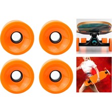 Segolike 4 Paket Dayanıklı Longboard Tekerlek Silindiri 78A Tekerlek Parçaları Turuncu (Yurt Dışından)