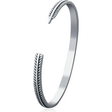 Gümüşcüm Tüy Görünümlü Gümüş Bileklik