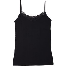 Q-En Kadın Ince Askılı Dantelli Bambu Atlet 705