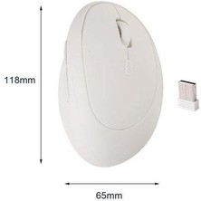 Valkyrie Y08 Dikey Kablosuz 2.4g Sessiz Şarjlı 6 Tuşlu Vertical Mouse 1600DPI 400MAH Beyaz