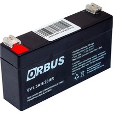 Orbus Akü 6 Volt 1.3 Amper Orbus Akü ( 98 x 25 x 52 mm ) 12 V 1 Ah