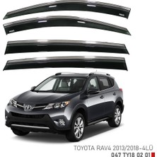 Replax Toyota Rav4 2013-2018 Kromlu Cam Rüzgarlığı 4lü