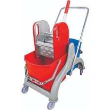 Ceymop Çift Kovalı Temizlik Seti Çelik Presli