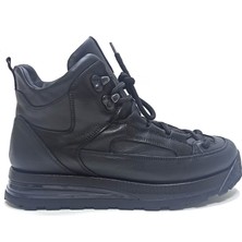 Marcomen Siyah Deri Erkek Sneaker Bot Ayakkabı