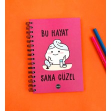 Giftmoda Bu Hayat Sana Güzel 21X14CM A5 Sketch Book - Eskiz Defteri - 270 gr - 36 Yaprak