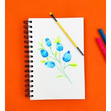 Giftmoda Sütü Çilekli 21X14CM A5 Sketch Book - Eskiz Defteri - 270 gr - 36 Yaprak