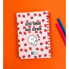 Giftmoda Sütü Çilekli 21X14CM A5 Sketch Book - Eskiz Defteri - 270 gr - 36 Yaprak