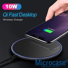 Microcase Universal 10W Wireless Kablosuz Hızlı Şarj Pedi Fast Wireless Charger Pad - AL4004