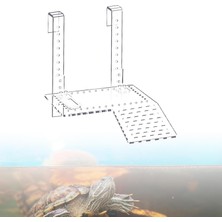 Sunhui Akrilik Kaplumbağa Yüzen Platform Sürüngen Tı Iskelesi Sürüngen Habitatları Boyut L (Yurt Dışından)