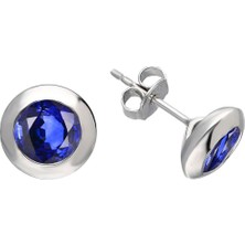 Sirius Pırlanta Safir Taşlı Tektaş 0444E0020 Küpe