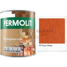 Permolit Vernikli Ahşap Koruyucu Boya Koyu Meşe 0.75 Lt.