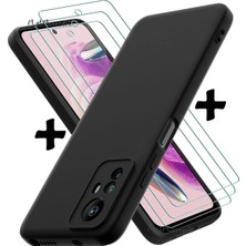 MTK Moveteck Xiaomi Redmi Note 12S Kılıf Soft Yumuşak Mat Slim Kaymaz Silikon Kapak + 9h Ekran Koruyucu Cam 2in1 Set