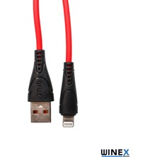 Global CA30 USB To Lightning Hızlı Data ve Şarj Kablosu 2.4A Kırmızı WNE0041