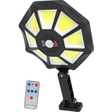 Powermaster ZB-168B Kumandalı 3 Kademeli 168 Cob Ledli Sensörlü Beyaz Solar Aydınlatma Var Profesyonel El Fenerleri Beyaz