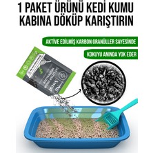 No Sweat Aktif Karbon Kedi Kumu Koku Giderici-Kokusuz-Toz Yapmaz-1 Kutu 5'LI-125 Gram