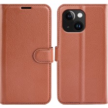 Xstep Case iPhone 15 Plus Standlı Telefon Kılıfı Pu Deri Litchi Doku Cüzdan Folyosu Flip Telefon Kapağı (Yurt Dışından)