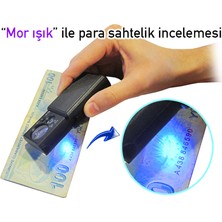 Sevgift 9881 Mini El Tipi Büyüteç "mor Işıklı"