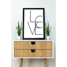 Artavessa Tek Parça Çerçeve Görünümlü Yazılı Mdf Tablo "love"