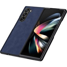 Microcase Samsung Galaxy Z Fold5 Için Deri Desenli Plastik Koruma Kılıf - AL3156