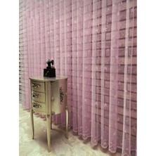 Aleyna Home Taç Yıldızlı Çocuk Odası Tül Perde Kullanıma Hazır 1/2,5 Normal Pile  Krem 100 x 200 cm