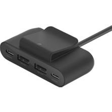 Belkin 4 Port USB Hub Çoğaltıcı / 2x Type-C + 2x Type A - Siyah