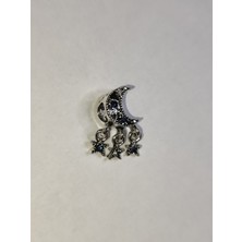 Stone Family Çelik Bileklik Uyumlu, Yıldız ve Yeni Ay Charm