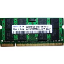 Samsung 2rx8 PC2-6400S-666-12-E3 M470T5663QZ3-CF7 2 GB Ddr2 800 Mhz Cl6 Notebook Ram Bellek