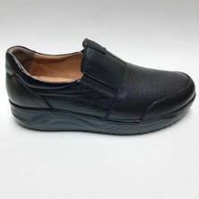 Retto  Deri Hafif Ortopedik Orjinal Rahat Günlük Siyah Bağcıksız Erkek Yürüyüş Ayakkabısı  C-8654012